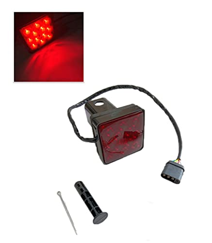 Amazon.co.jp: LED付 ヒッチメンバー カバー DC12V 5×5cm ブレーキ連動